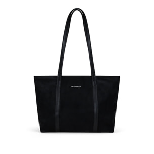 Bolso shopper negro para portátil