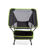 Sedia da campeggio pieghevole Folstul - nera e verde - 58 x 64 x 52,5 cm
