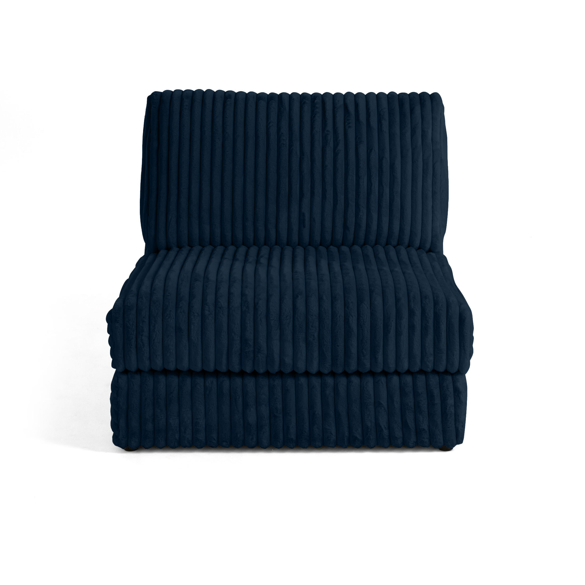 Jasper - module d'assise - en fausse fourrure côtelée - Bleu