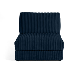 Jasper - module d'assise - en fausse fourrure côtelée - Bleu