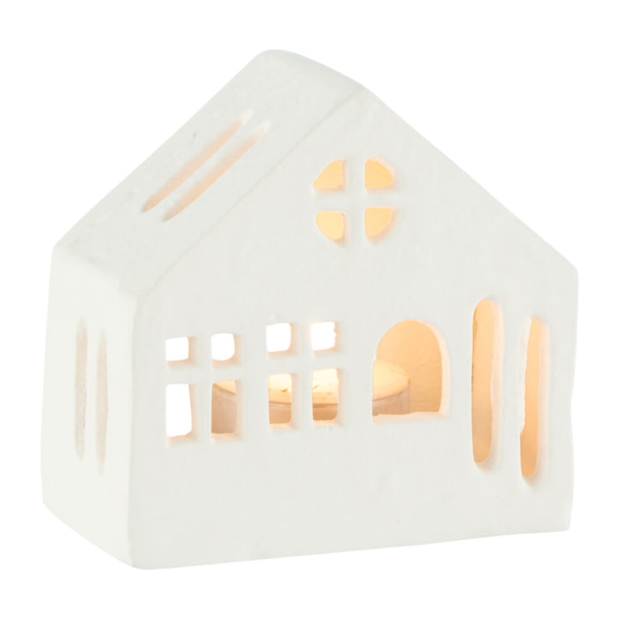 J-Line bougeoir Maison - aluminium - blanc