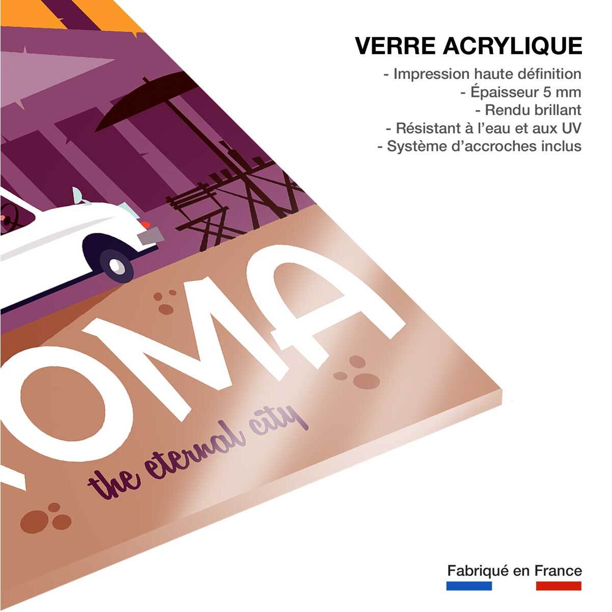 Tableau voyage à rome Tableau plexiglas