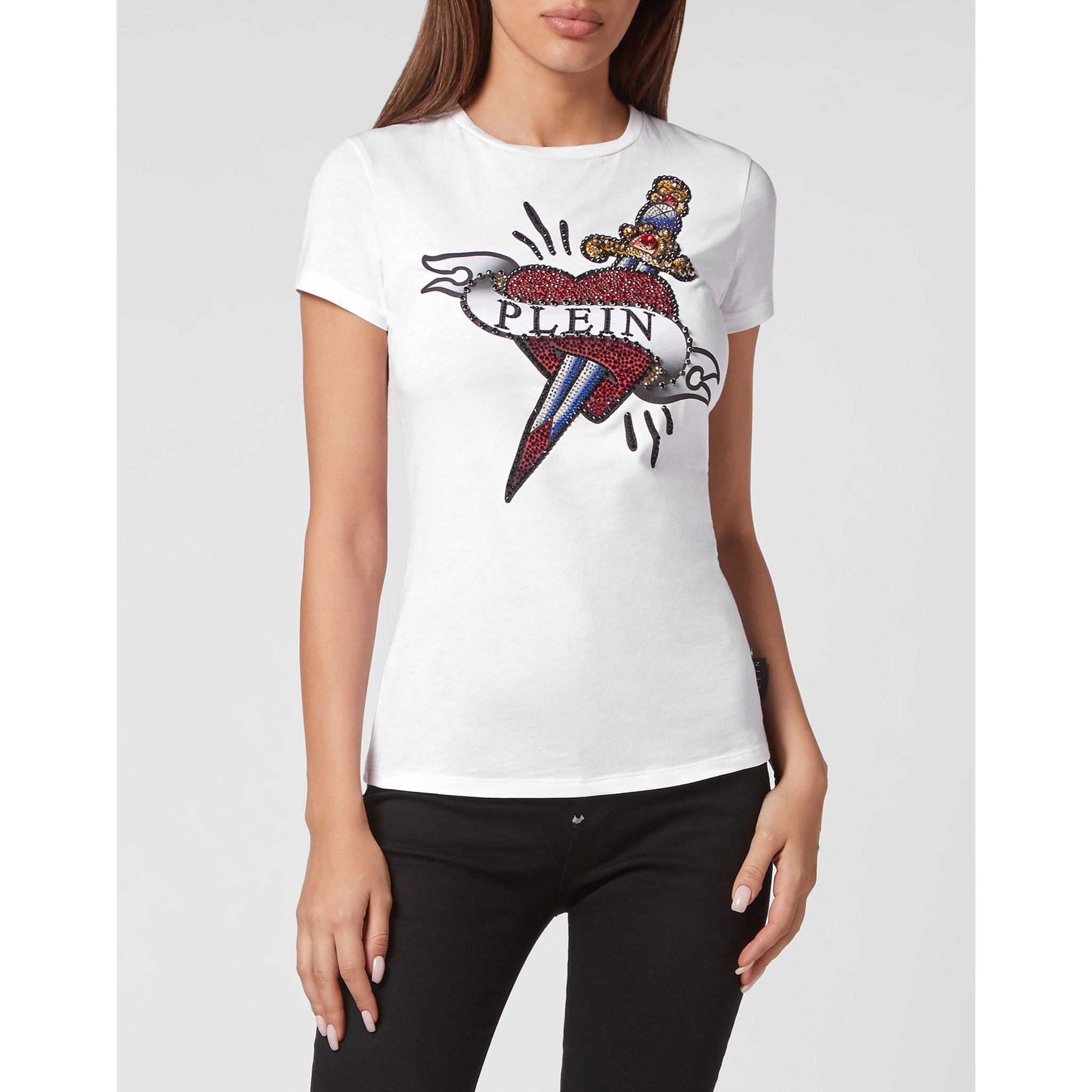 PHILIPP PLEIN Camiseta de cuello redondo LOVE