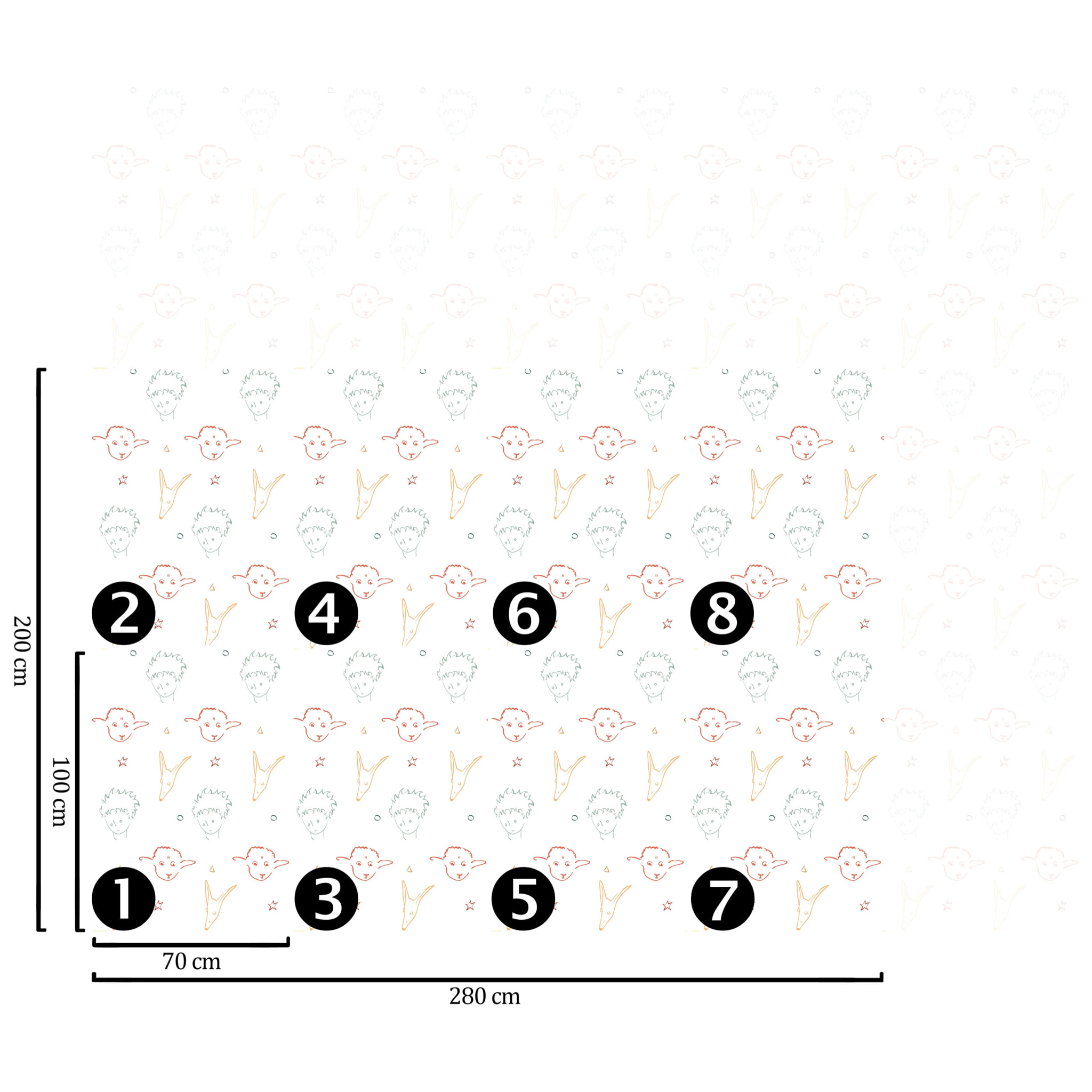 Carta da Parati Ufficiale Il Piccolo Principe Personaggi Line Art