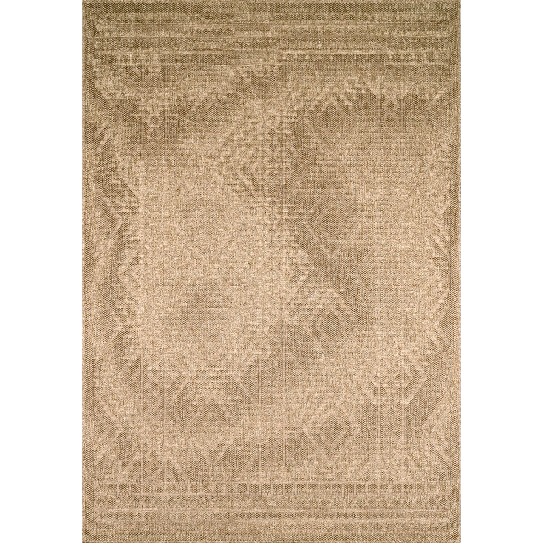 Nature - tapis aspect jute à motifs losanges beige