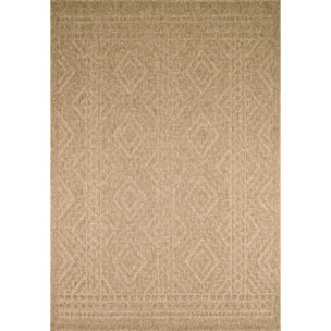 Nature - tapis aspect jute à motifs losanges beige