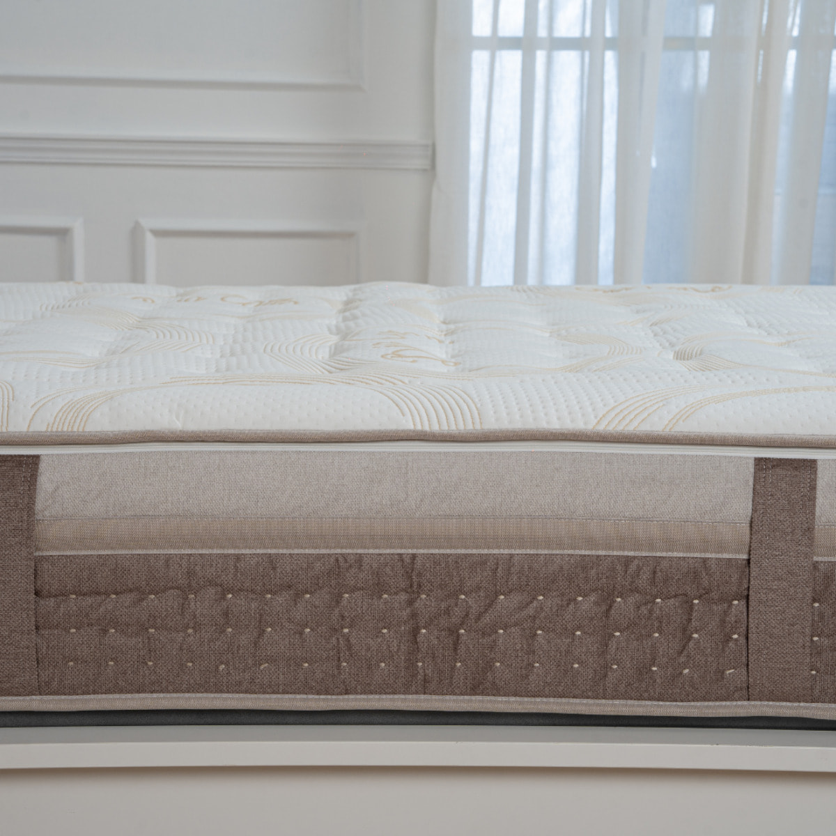 Materasso Luxury Ginflex Matrimoniale 160x190 Memory Foam 4 Strati Sfoderabile Altezza 28cm Tessuto Biocotton Piazzato Con Fascia Capitonè a Doppia Traspirazione (Antiacaro - Anallergico - Antibatterico - Ergonomico)