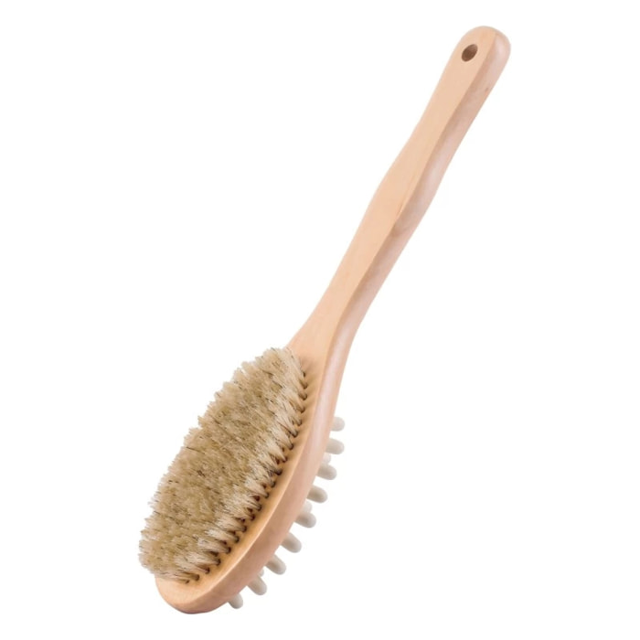 Brosse de bain en bois double face MSV
