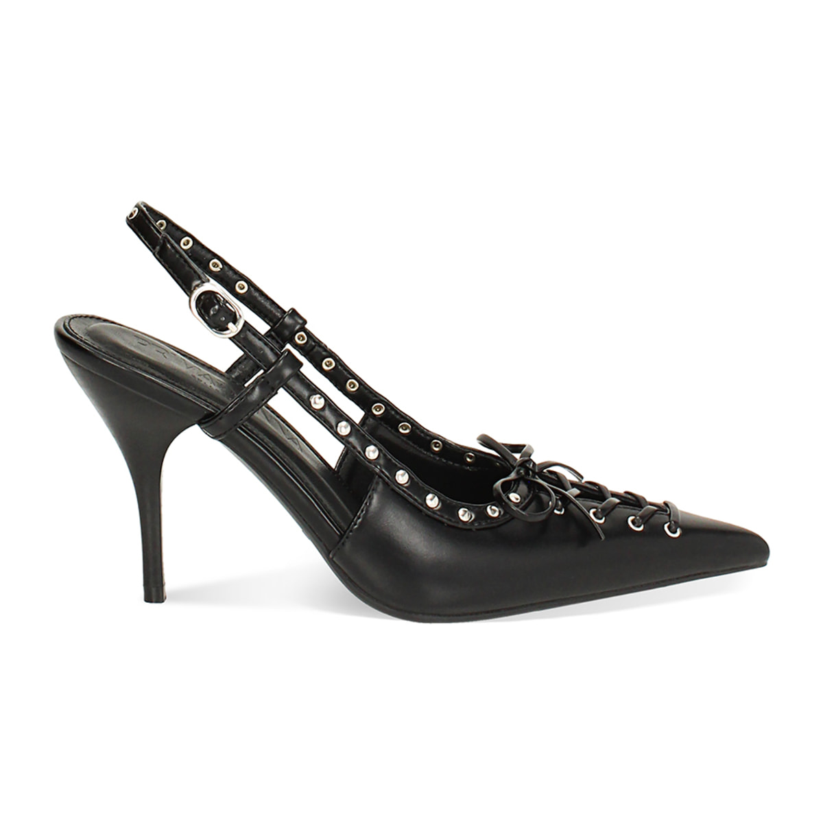 Décolleté slingback donna nere allacciate