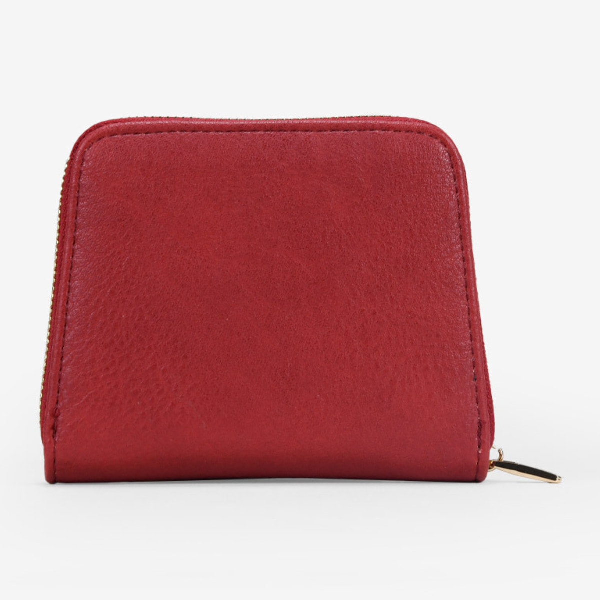 Monedero rojo con tachas y cremallera