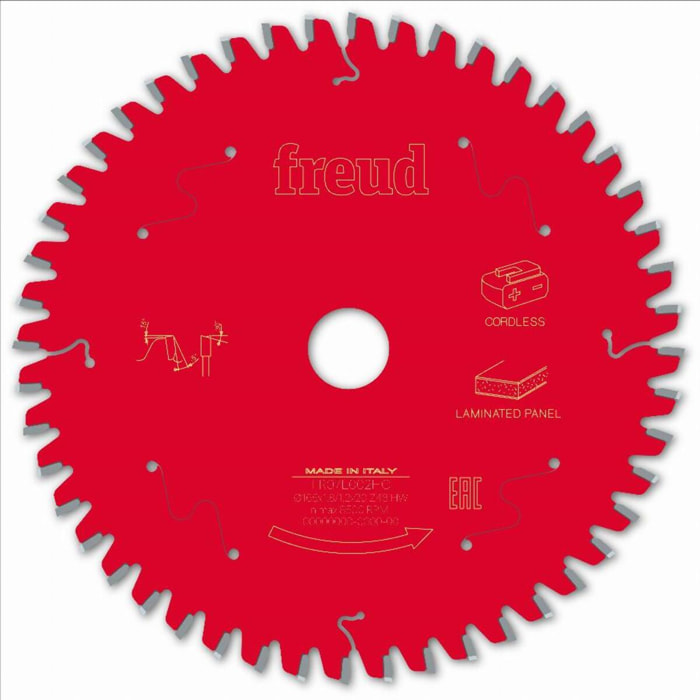 Lame pour scie circulaire portative sans fil FREUD - Ø165 1,8/1,2 AL20 Z48 BA -5° - F03FS10076 -FR07L002HC