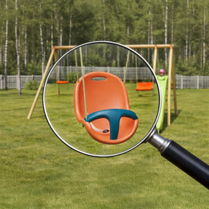 Siège bébé pour portique de 1,90 à 2,50 m bleu/corail