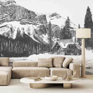 Papier peint chalet Intissé