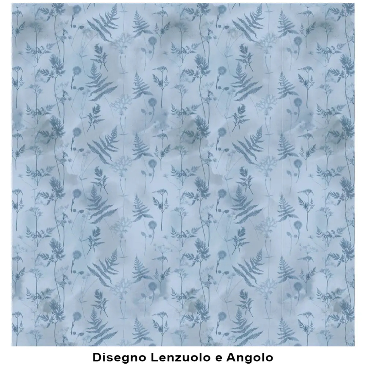 Lenzuolo Inferiore Angolare SOFFIONE AZZURRO 100% Cotone e Made in Italy floreale natura