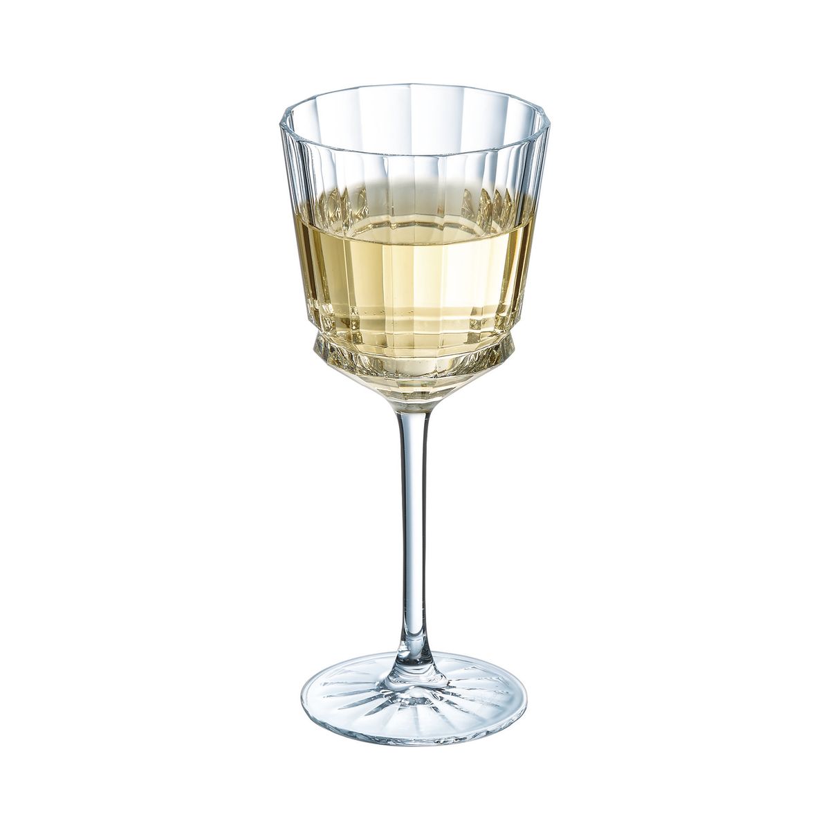 6 verres à pied de table 25cl Macassar - Cristal d'Arques - Verre ultra transparent au design vintage