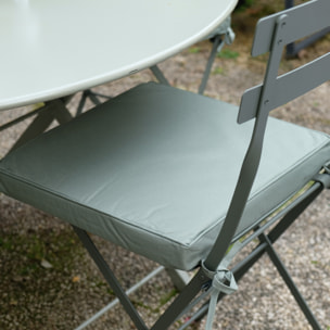 Galette de chaise extérieur imperméable et déhoussable MINORQUE - Vert Olive