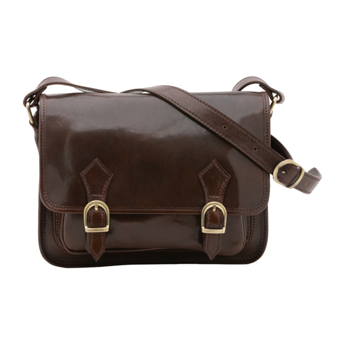 Borsa a tracolla  da donna In Vera pelle Made in Italy 27,5x22x12 cm