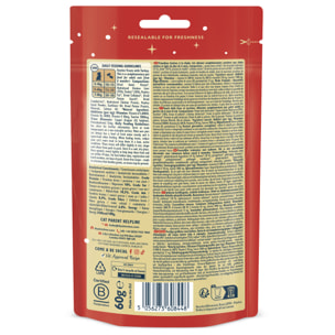 Lot de 10 - Lily’s Kitchen Friandises de Noël à la dinde pour chats 60g