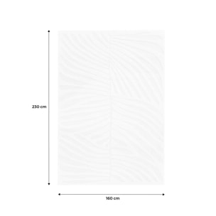 Tapis intérieur motif végétal crème Lily 160x230cm