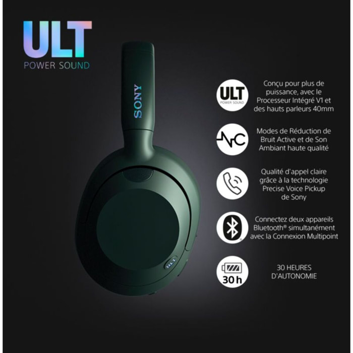 Casque SONY ULT WEAR Gris Foret