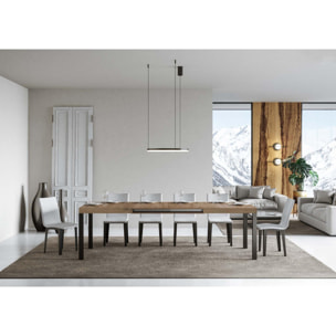 Mesa extensible 90x130/234 cm Everyday Roble Natural estructura Antracita