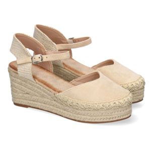 Sandalia de Cuña de Yute para Mujer, Comodas y Elegantes con Detalles Trenzados