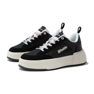Zapatillas Deportivas Casual Low Court Rosa / Negro