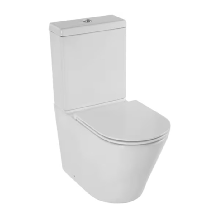 WC à poser sans bride sortie universelle Rodin+ avec abattant frein de chute