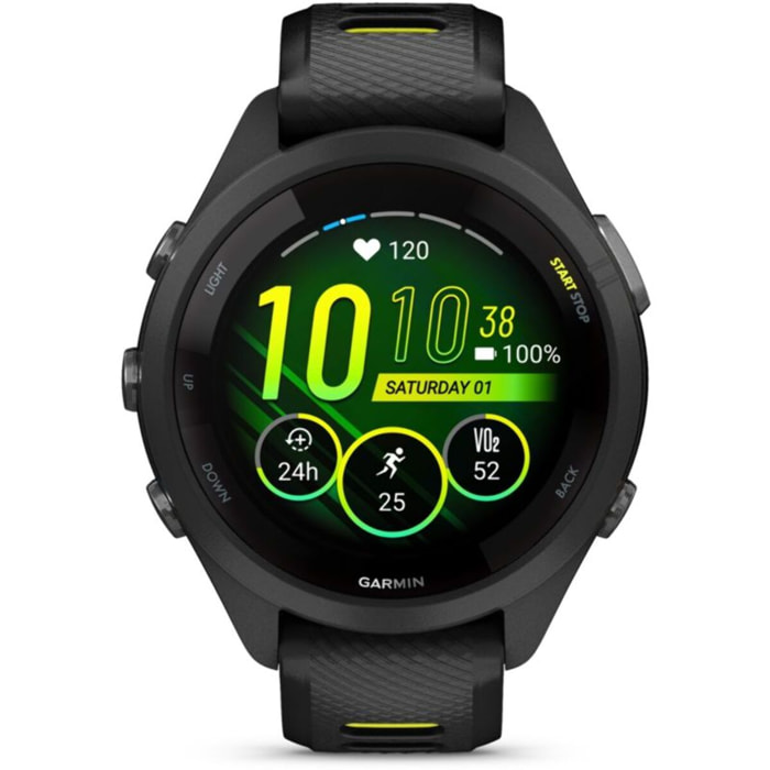 Montre connectée GARMIN Forerunner 265S Music Noire / JAUNE AMOLED GPS LIVE TRACK