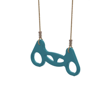 Trapèze à anneaux bleu pour portiques de 1,90 à 2,50 m