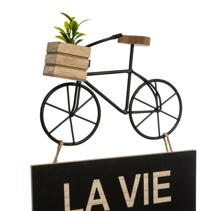 Déco murale "Vélo" métal 28x60cm