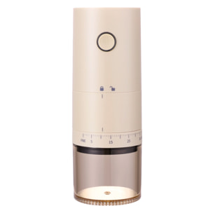 Macina caffè elettrico portatile 995, 30W, batteria ricaricabile da 2000mAh, capacità 120ml, regolazione dello spessore e luci di avviso della batteria.