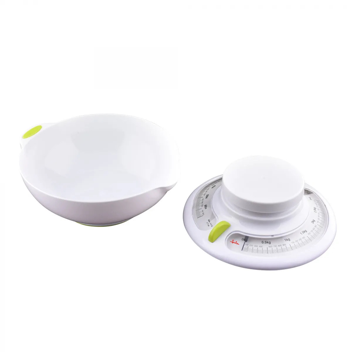 Báscula de cocina con bol JATA 610N hasta 3 kg. Alta precisión. Función de tara