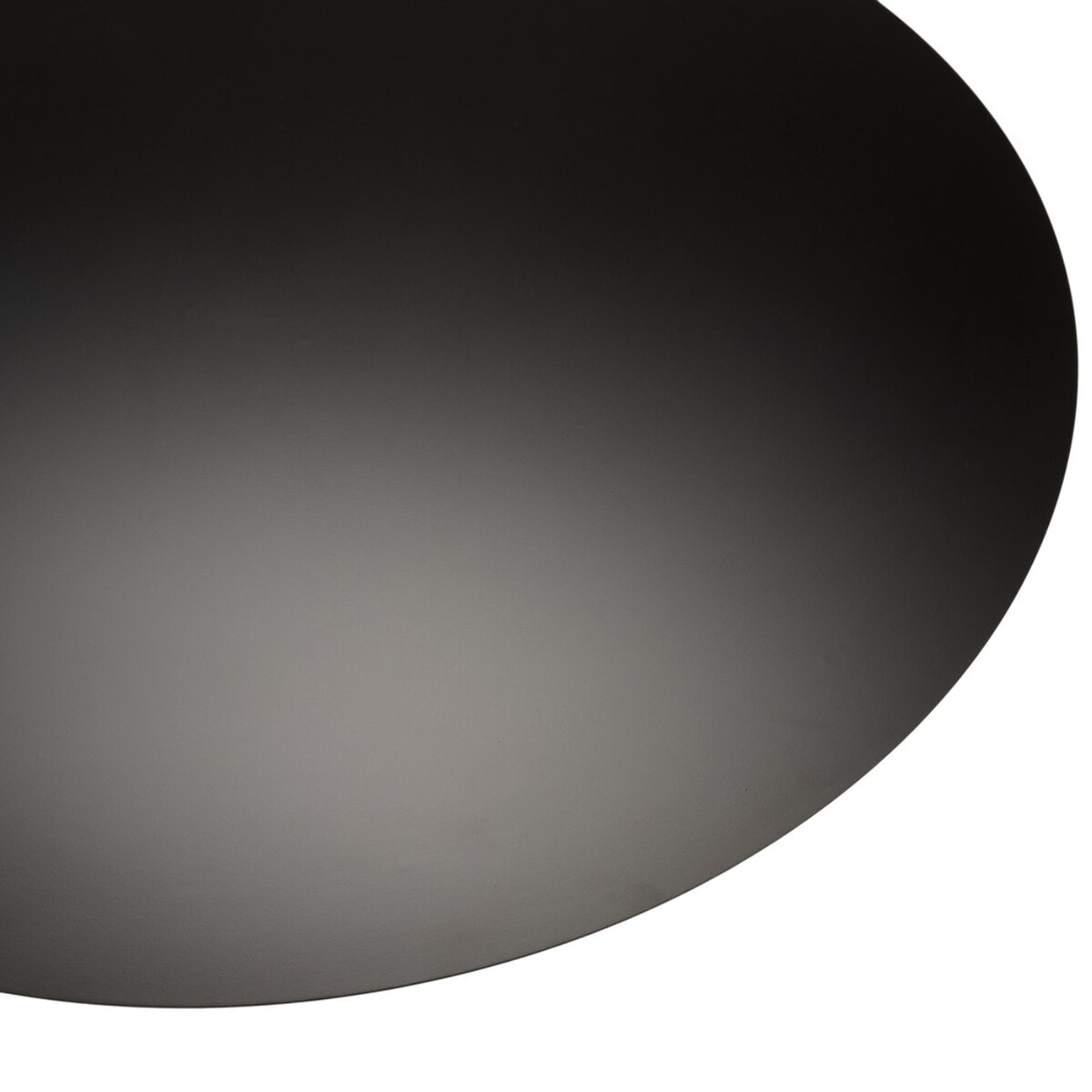 JAMES - Table basse ronde 110x110cm plateau en fer noir pied strié doré