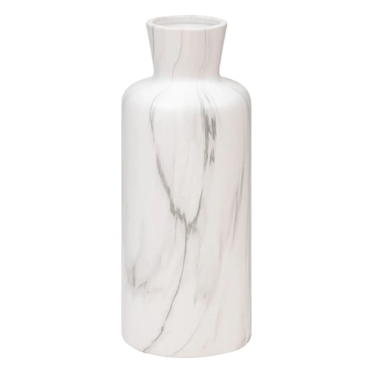 Vase effet marbre "Sao" céramique noir & blanc H30cm