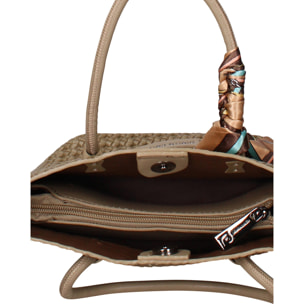 Borsa a mano donna - Modello Ismara Nova - Pelle vegana PU - 24.0 x 20.0 x 9.5 cm