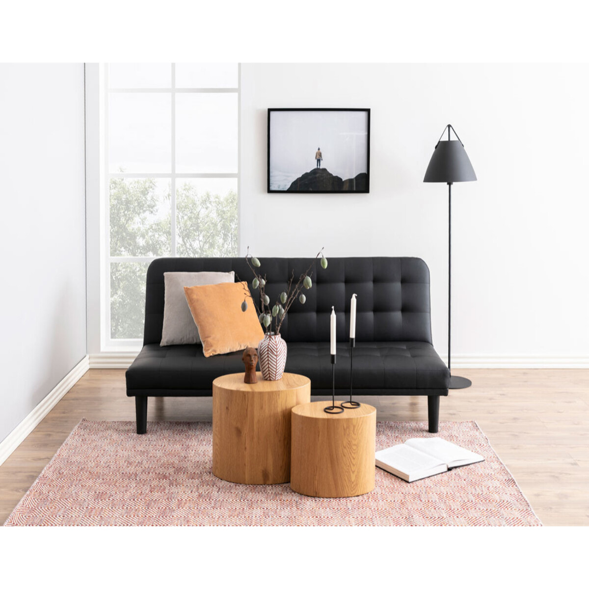 Aeryn - lot de 2 tables basses - chêne naturel - 48 et 40 cm - Bois