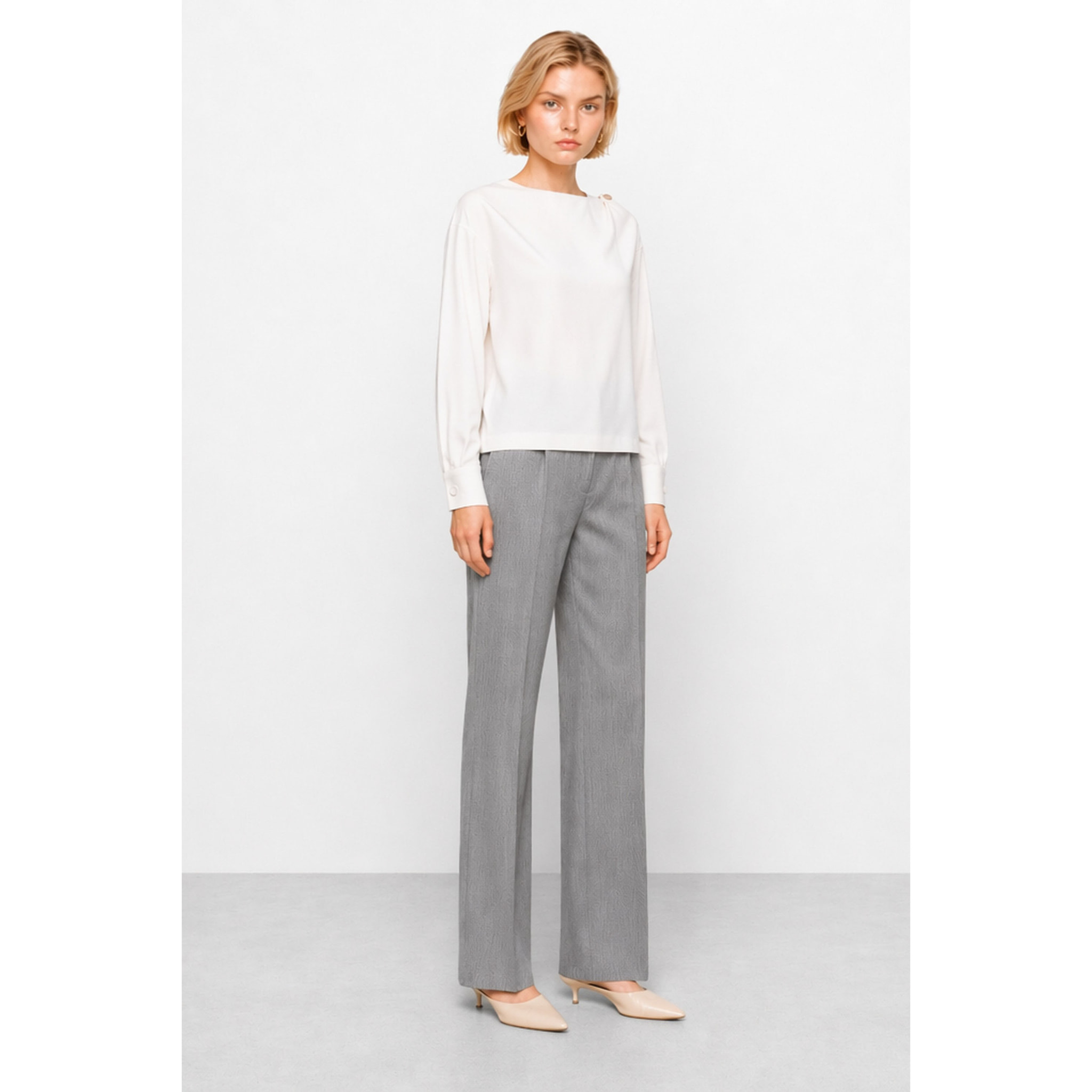 Kocca - Blusa da donna a maniche lunghe con dettaglio sulla spalla Donna