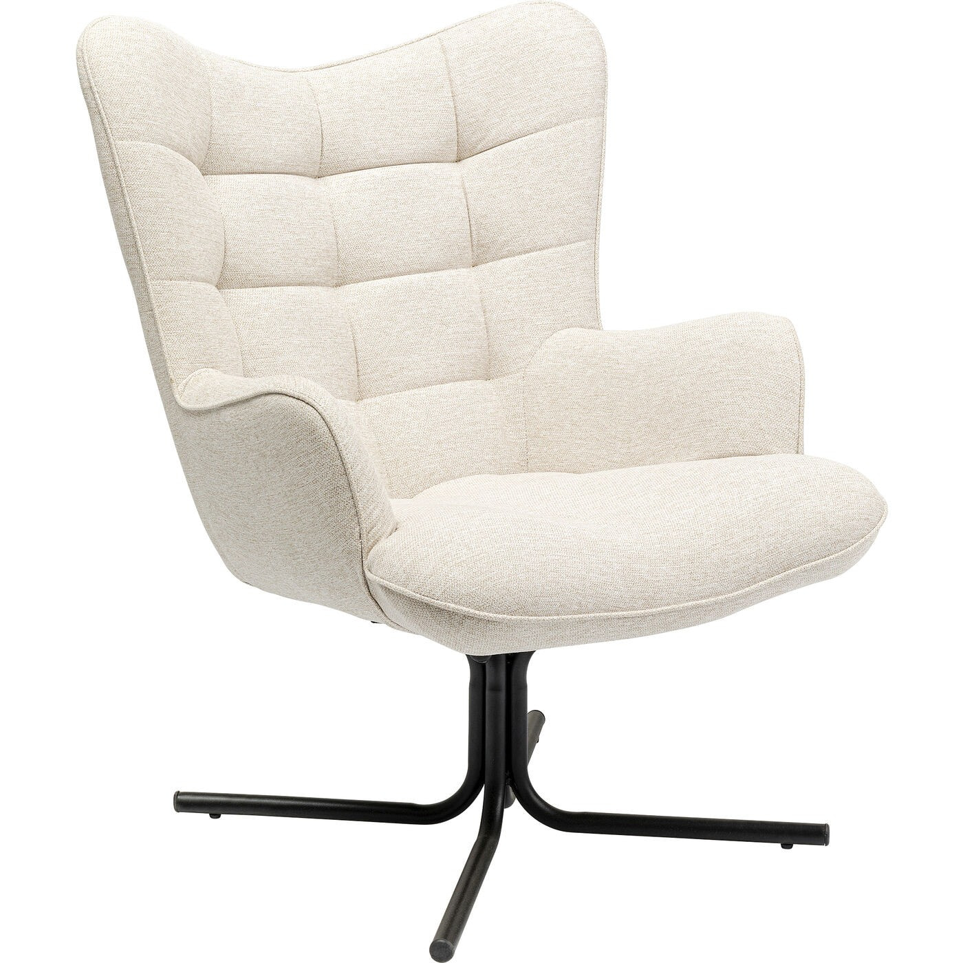 Fauteuil pivotant Oscar crème Kare Design