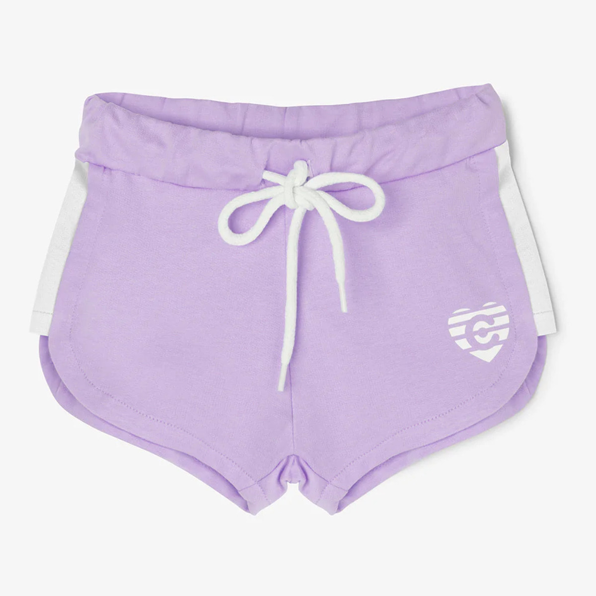 Pantaloncini sportivi semplici color malva per bambine