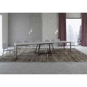 Tavolo allungabile 90x140/400 cm Booster cashmere gambe antracite