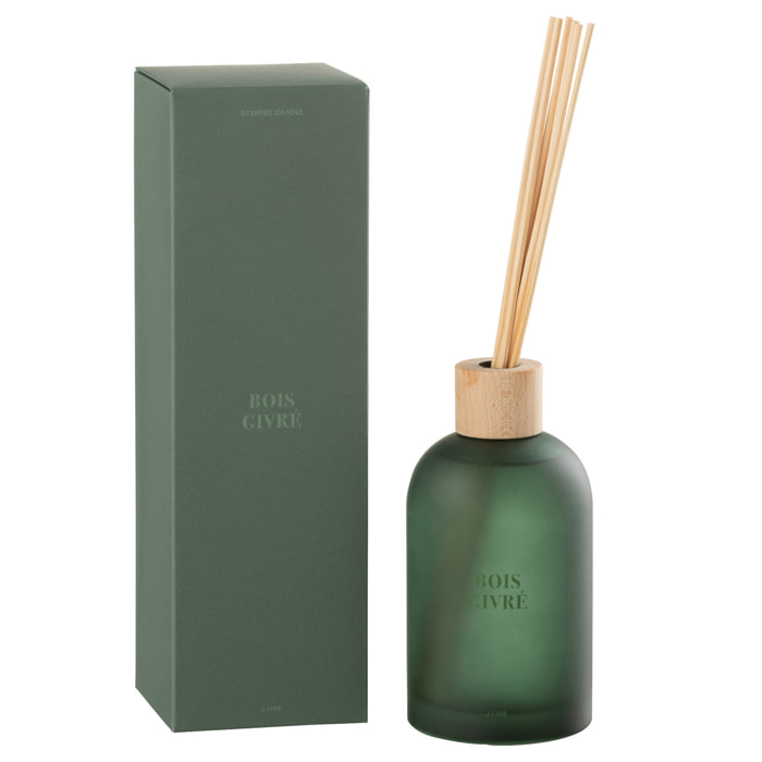 J-Line Bâtonnets parfumés Accords Essentiels - Bois Givré - vert - 250 ml