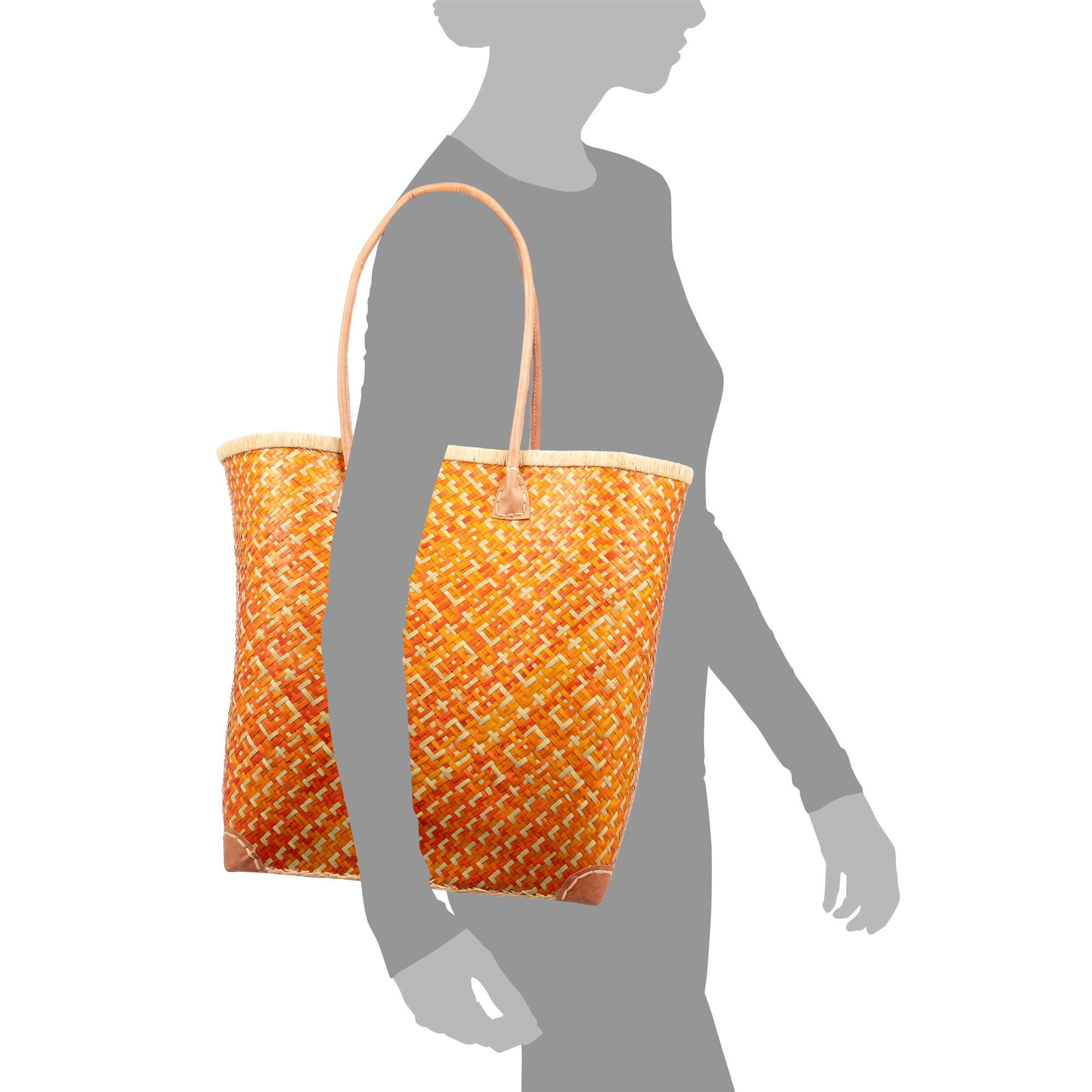 Arda borsa a spalla donna. Realizzata in paglia con manici in pelle.