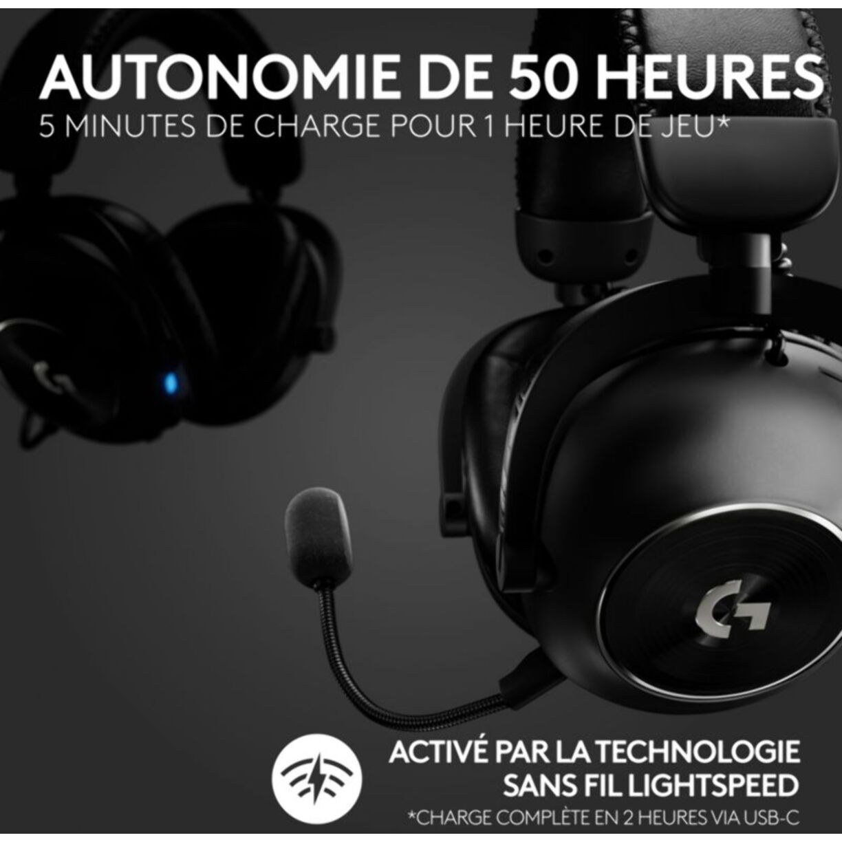 Casque gamer LOGITECH G PRO X 2 Lightspeed + Support
