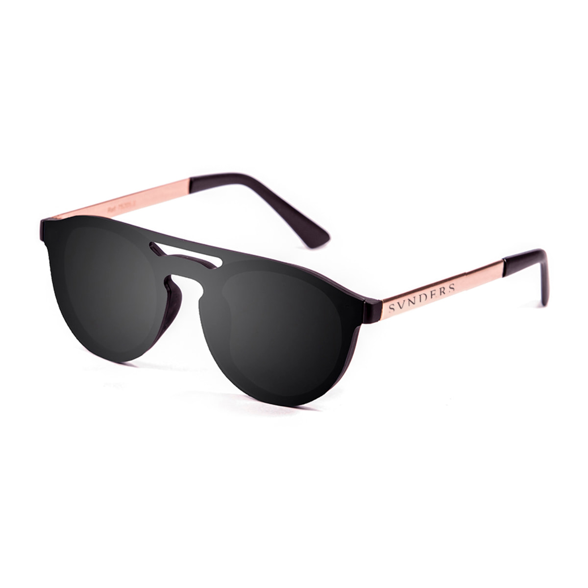 GAFAS DE SOL SUNPERS BIARRITZ DOUBLE BRIDGE METAL de color Negro