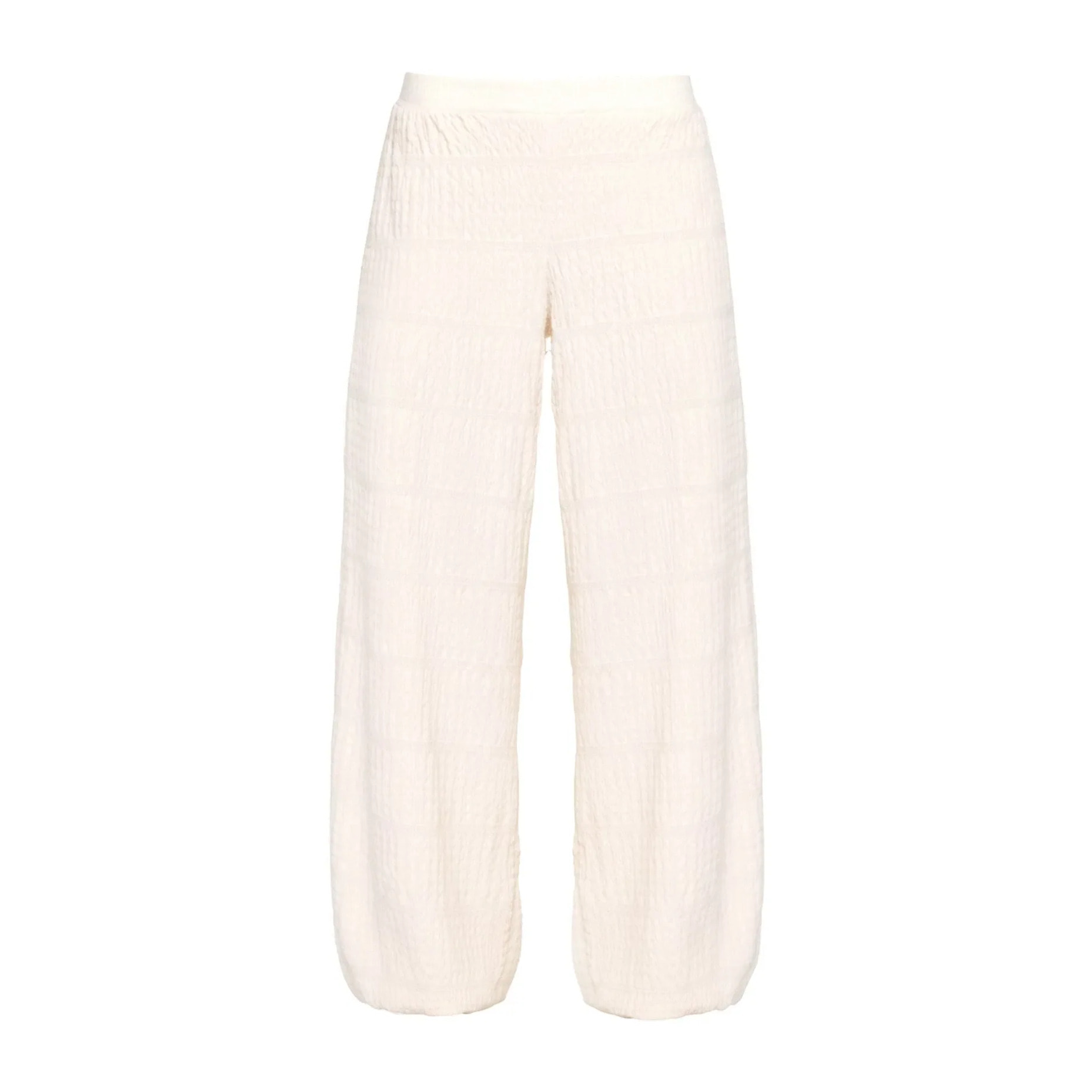 Pantalón ancho de punto estilo globo de mujer