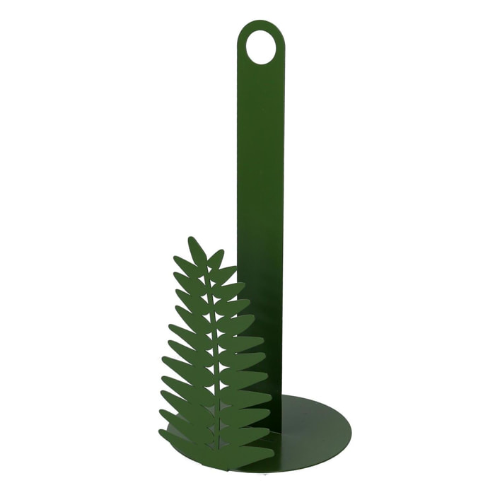 Portascottex in metallo foglia d'alloro verde scuro tondo ø15h33