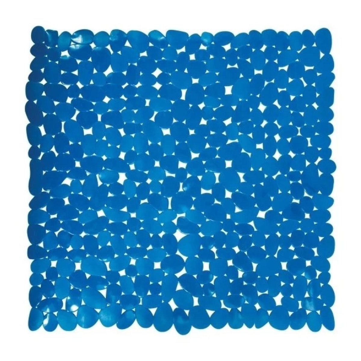 Tapis Fond de douche PVC GALETS 53x53cm Bleu Marine MSV