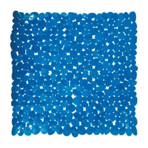 Tapis Fond de douche PVC GALETS 53x53cm Bleu Marine MSV