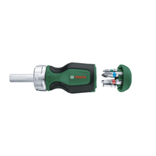 Tournevis court à cliquet avec 6 embouts - BOSCH - 1600A032UY
